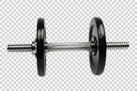 Dumbbell with adjustable weights for strength training and fitness Stock Photos