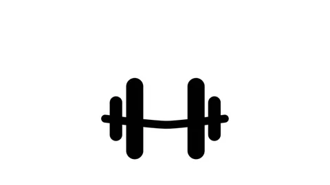 Dumbbell animation Vídeos de archivo 196942342