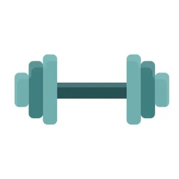 Dumbbell athletic active gym vector icon shape. Muscular biceps sporty fitnes Stock Illustration