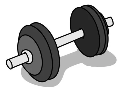 Dumbbell clipart vector Illustrazione stock