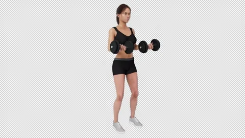 Dumbbell Curl Exercise Stock Footage 261672807