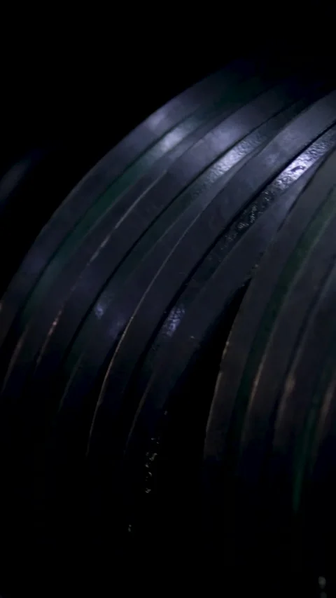 Dumbbell disks, also called plates or weight discs, are the circular weights Video stock 310787748