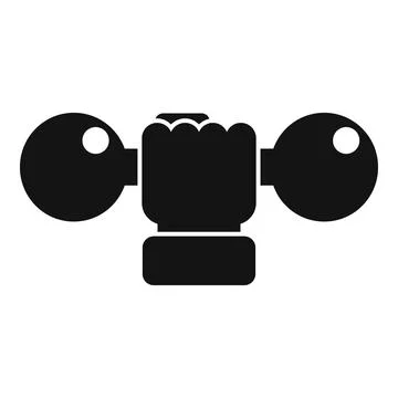 Dumbbell effort icon simple vector. Work partner 스톡 일러스트