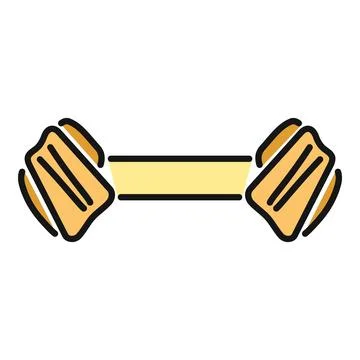 Dumbbell exercise equipment flat vector icon design Stock Illustration