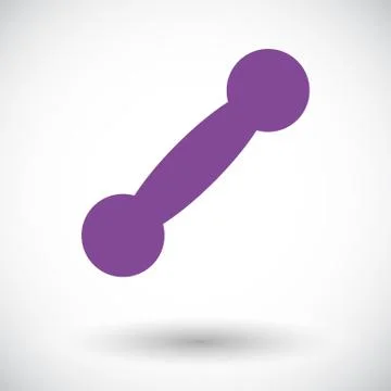 Dumbbell flat icon Stock Illustration