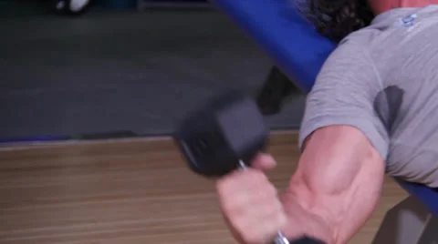 Dumbbell Fly Hold Workout Stock Footage 39153279