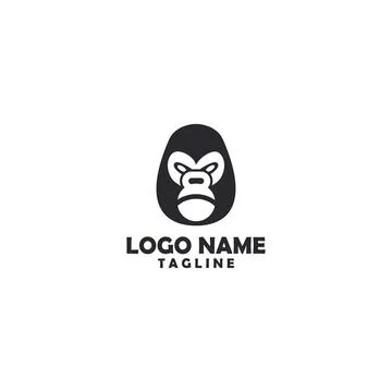 Dumbbell Gorilla logo design vector Stock Illustration