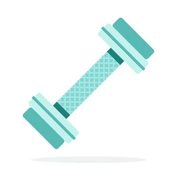 Dumbbell for the gym flat isolated Stock Illustration