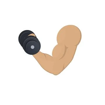 Dumbbell in hand 스톡 일러스트