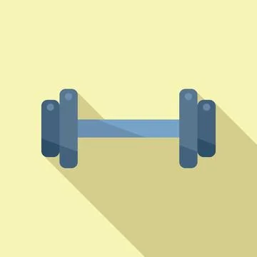 Dumbbell icon flat vector. Gym weight Stock Illustration