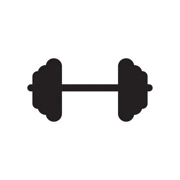 Dumbbell icon logo design template isolated illustration Stock Illustration