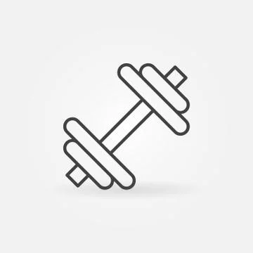 Dumbbell icon or logo Stock Illustration