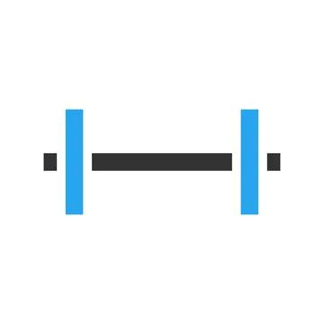 Dumbbell icon solid blue black colour sport symbol illustration. Stock Illustration