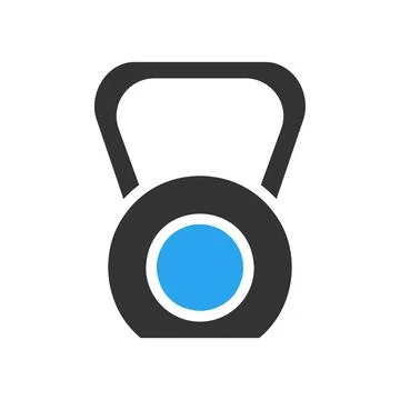 Dumbbell icon solid blue black colour sport symbol illustration. 스톡 일러스트