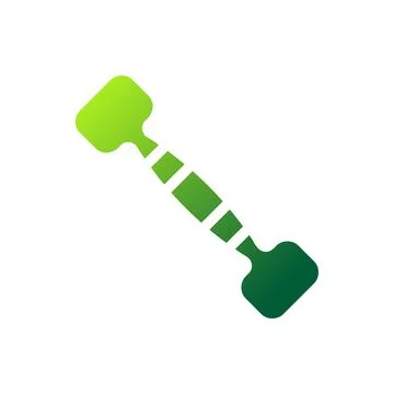 Dumbbell icon solid gradient green sport symbol illustration. Stock Illustration