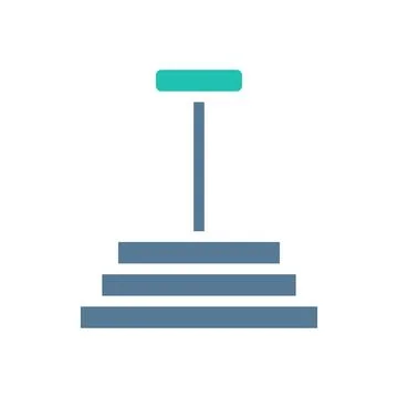 Dumbbell icon solid green light grey sport symbol illustration. Illustrazione stock