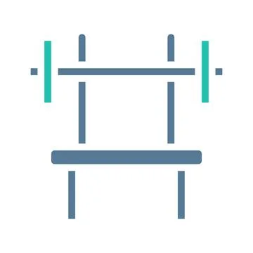 Dumbbell icon solid green light grey sport symbol illustration. Illustrazione stock