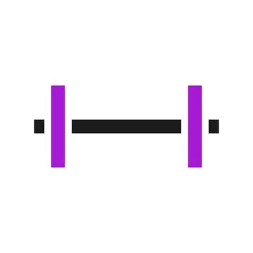 Dumbbell icon solid purple black sport symbol illustration. 스톡 일러스트