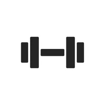 Dumbbell icon vector on white background Stock Illustration