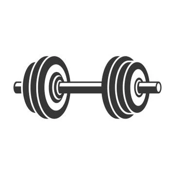 Dumbbell Icon on White Background. Vector 库存插图