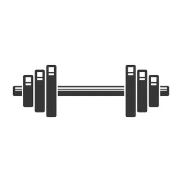 Dumbbell Icon on White Background. Vector 库存插图