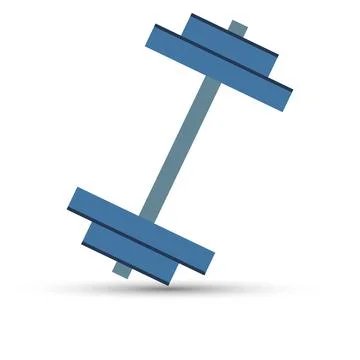 Dumbbell iron weight Stock Illustration