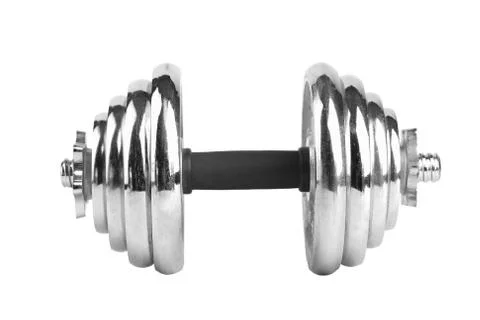 Dumbbell isolated on a white background Stock Photos