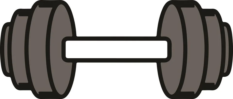 Dumbbell, minimal simple vector illustration Stockillustratie