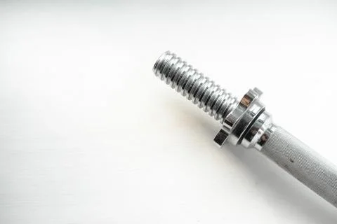 Dumbbell neck on a white background Stock Photos