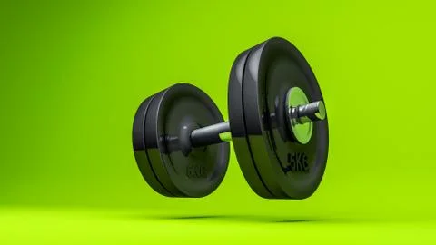 Dumbbell on perspective side 库存插图