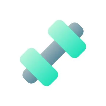 Dumbbell pixel perfect flat gradient two-color ui icon Stock Illustration