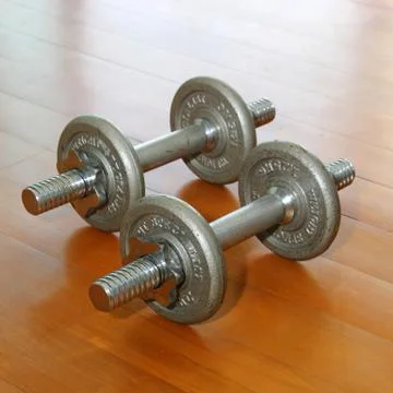 Dumbbell with plates Foto stock