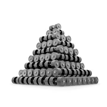 Dumbbell pyramid isolated Stock-Illustration