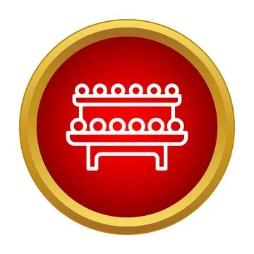 Dumbbell rack icon representing gym fitness workout equipment Ilustración de archivo
