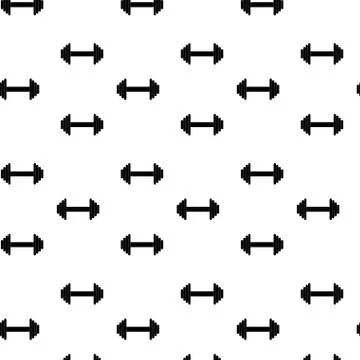 Dumbbell seamless pattern black Stock Illustration