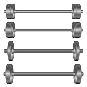 Dumbbell set vector design illustration isolated on white background Stock Illustration