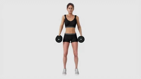 Dumbbell Shrugs Exercise Stock-Footage 261683727