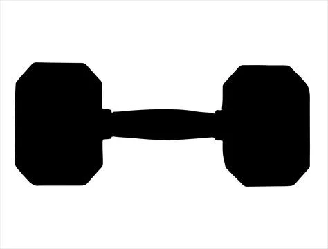 Dumbbell silhouette vector art Stock Illustration