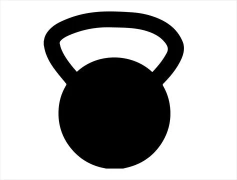 Dumbbell silhouette vector art Stock Illustration