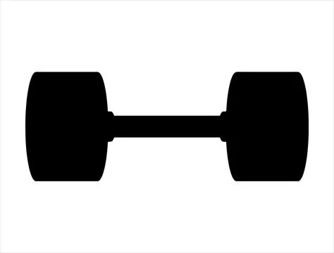 Dumbbell silhouette vector art Stock Illustration