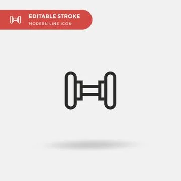 Dumbbell Simple vector icon. Illustration symbol design template for web mobi Stock Illustration
