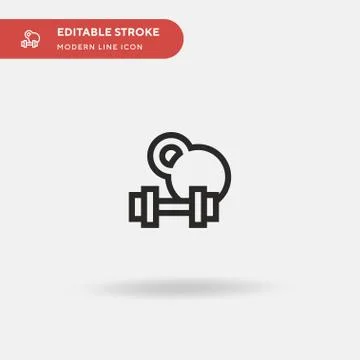 Dumbbell Simple vector icon. Illustration symbol design template for web mobi 스톡 일러스트