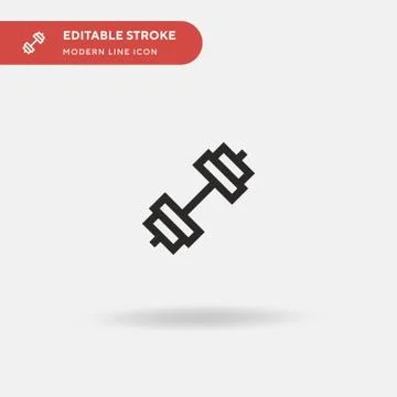 Dumbbell Simple vector icon. Illustration symbol design template for web mobi Stock Illustration