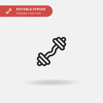 Dumbbell Simple vector icon. Illustration symbol design template for web mobi Illustrazione stock
