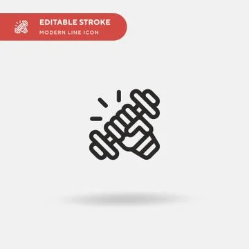 Dumbbell Simple vector icon. Illustration symbol design template for web mobi Stock Illustration
