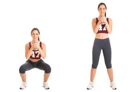 Dumbbell Squat Stock Photos