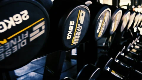 Dumbbell stand Video stock 166712702