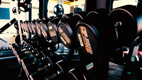 Dumbbell Stand Video stock 166713466