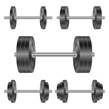 Dumbbell vector design illustration isolated on white background Stock Illustration