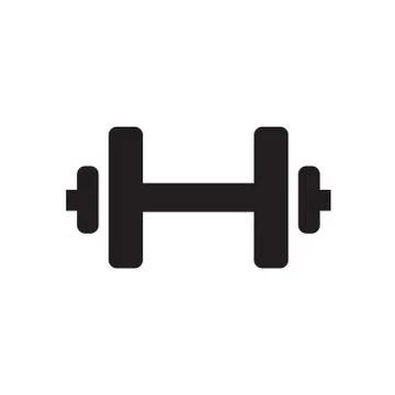 Dumbbell vector icon Stock Illustration